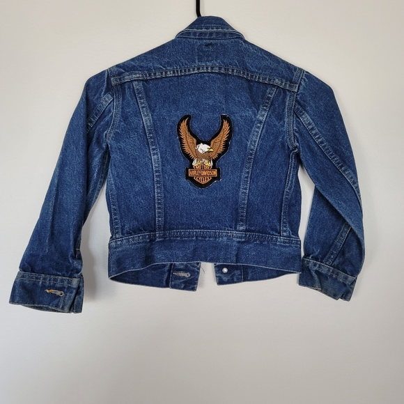 Lee Other - Vintage Lee Denim Kids Jacket 8 Harley Davidson